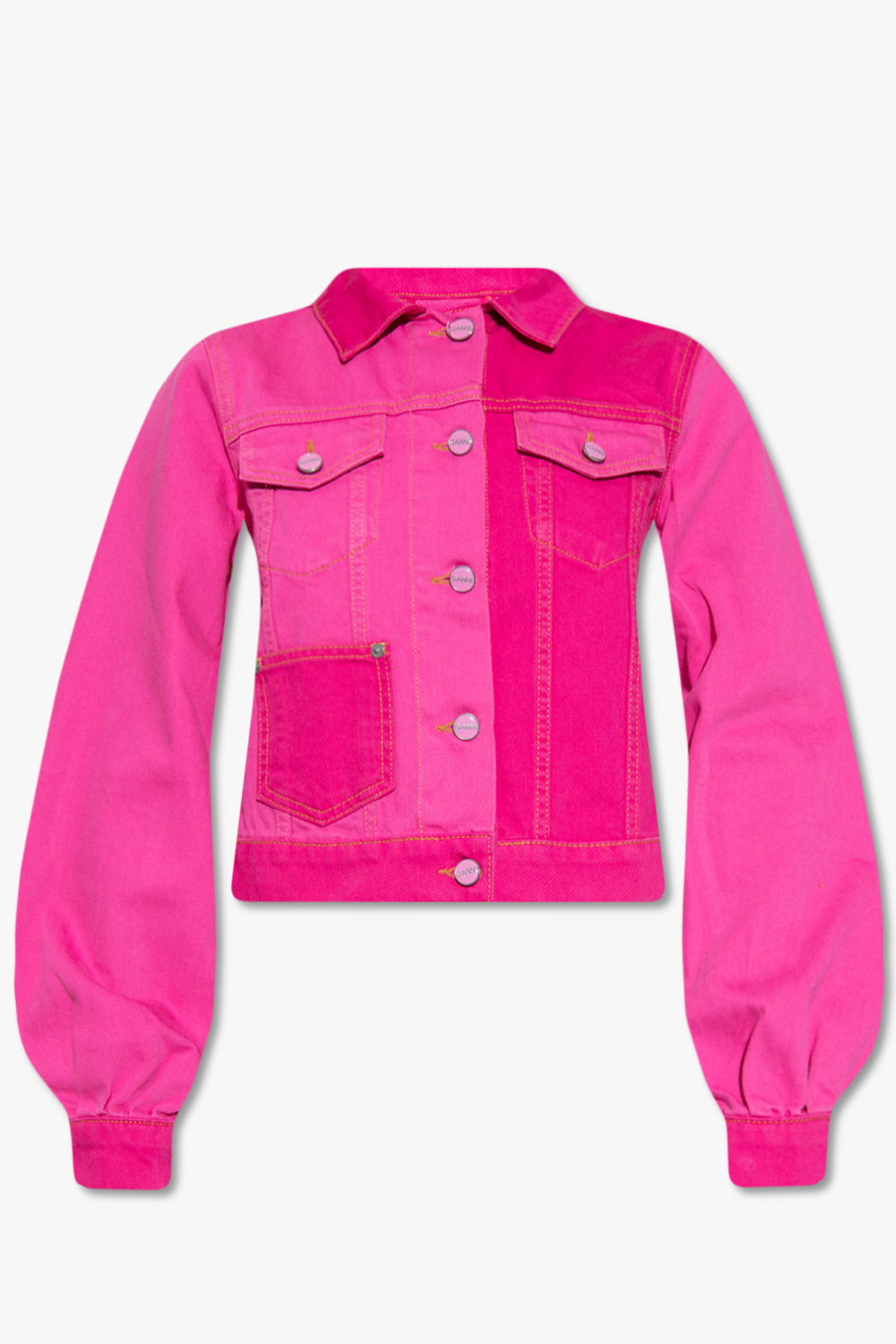 Neon pink jean on sale jacket